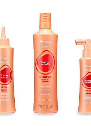 Набір 3в1 проти випадіння волосся fanola vitamins energy (kit-fanola-antiloss)