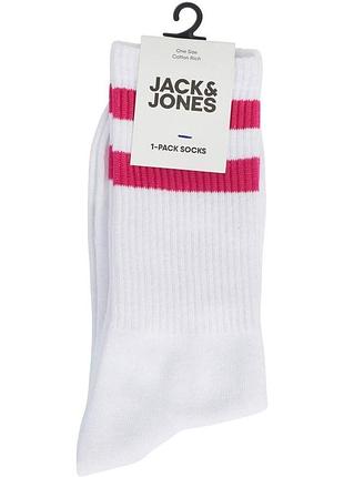 Носки jack & jones 1240479*02 мужск. бело/розовый б/р (194 423)