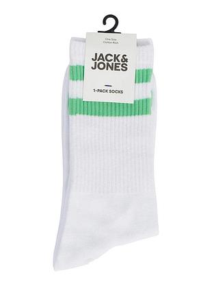 Носки jack & jones 1240479*07 мужск. бело/салатовый б/р (194 424)