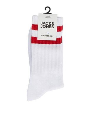 Носки jack & jones 1240479*08 мужск. бело/красный б/р (194 422)