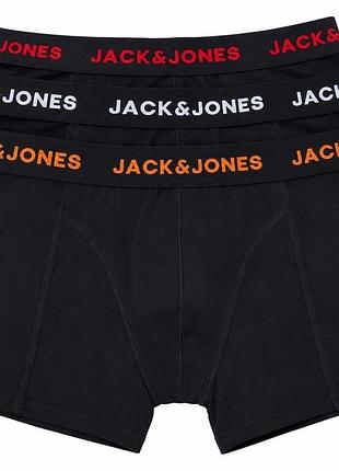 Трусы jack & jones 196223*10 комплект 3 шт мужск. черный s (196 223)