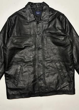Удлиненная кожаная куртка, пиджак bleu leathers