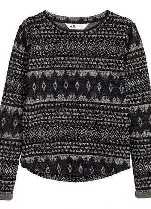 Светр h&m 741881*18 підросток. чорно/сірий 134/140 (136 845)