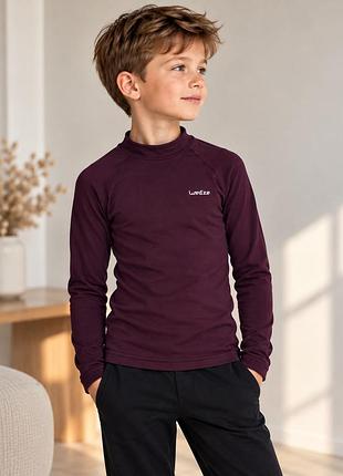 Термокофта wedze decathlon дитяча фіолетова/колір баклажан, 128 см, 8 років