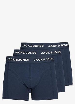 Трусы jack & jones 196218*51 комплект 3 шт мужск. темно/синий l (196 218)