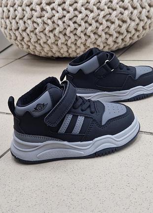 30-35р демисезонные ботинки унисекс apawwa для девочки мальчика abq1463r black-grey
