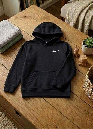 Толстовка для хлопчика nike чорна з капюшоном