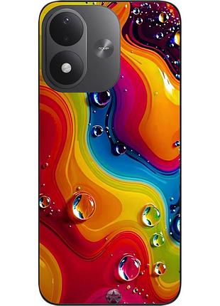 Чехол силиконовый epik для xiaomi redmi note 17 4g / 5g с изображением радужный поток