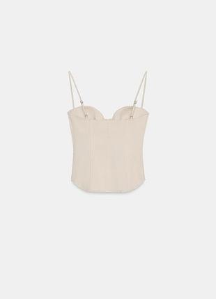 🍦 кремовый корсет от zara 7