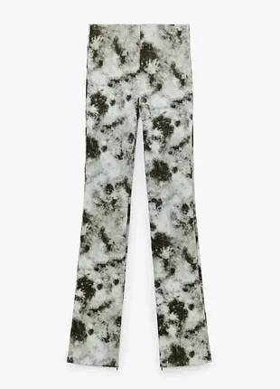 Трендовые брюки клеш с принтом тай-дай zara