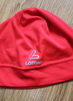 Червона шапка унісекс loffler mono hat для бігу та спорту