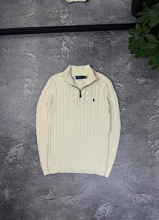 🫦 в'язаний светр 1/3-зіп ralph lauren