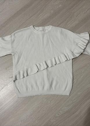 Светр для дівчинки zara білий 134 см