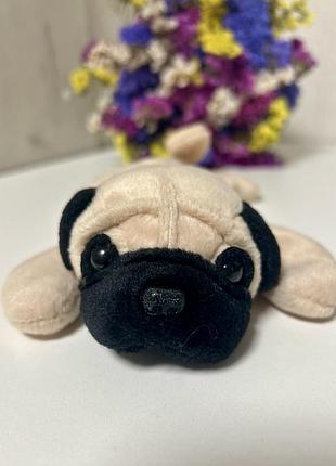 Вінтажна м'яка іграшка мопс pugsly ty beanie babies (1996)