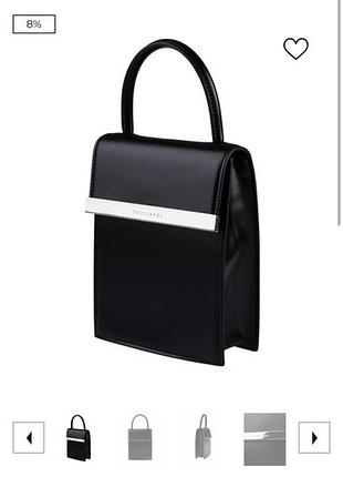 Сумка чорна через плече trussardi