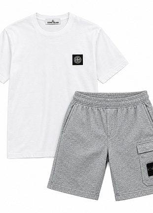 Костюм stone island s оригинал - футболка и шорты, комплект