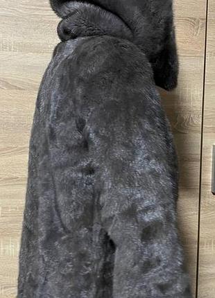 Блакитна норкова шуба 6