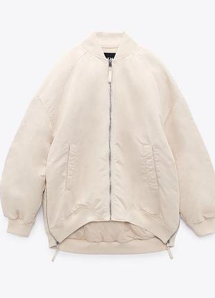 Крутой утепленный бомбер zara 7