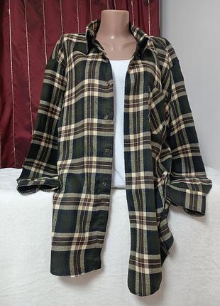 Фланелевая рубашка в клетку zhongliu l/xl/xxl размер