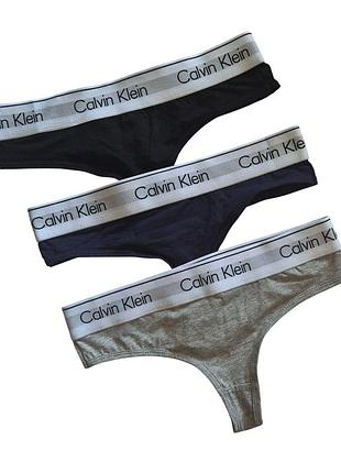 Комплект трусиків бікіні із 3 штук calvin klein р. l