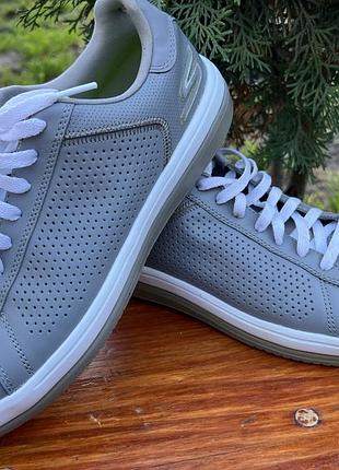 Кросівки чоловічі skechers on the go raise сірі шкіряні