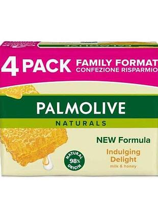 Мило натурель молочко та мед 90г*4 шт тм palmolive
