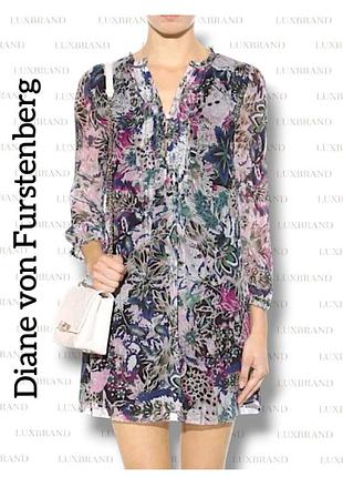 Платье из шелка diane von furstenberg в цветочный принт