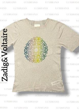 Футболка изо льна zadig&voltaire с рисунком