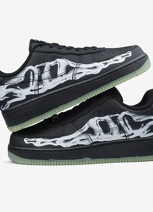 Nike air force 1 low skeleton black 4
