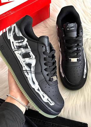 Nike air force 1 low skeleton black 2