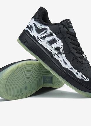 Nike air force 1 low skeleton black