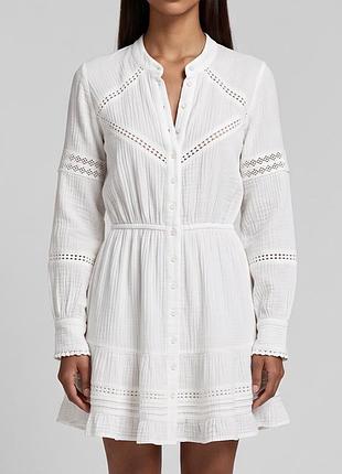 Біла муслінова сукня rvelin | boho | 100% бавовна | xs