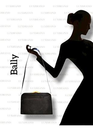 Сумка кожаная bally винтаж из глянцевой кожи