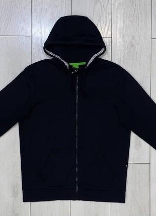 Мужское хлопковое худи hugo boss green size l