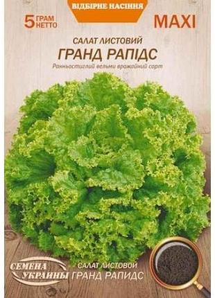 Максі салат листовий гранд рапидс 5г (10 пачок) (рс) тм насіння україни