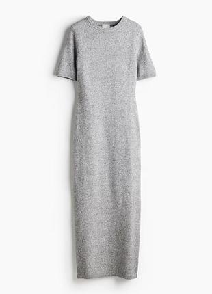 Сукня-светр h&m сірого кольору 2