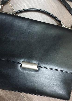 Портфель-сумка "mandarina duck" шкіра натуральна 35×30