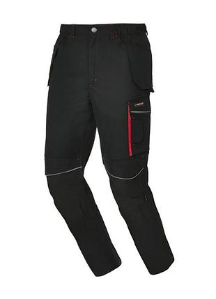 Брюки рабочие карго с функциональными карманами для мужчины parkside cordura® 487180 56(xl) черный