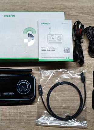 Bluetooth 5.0 аудио трансмиттер ресивер soomfon sf-bt013 bt17 передатчик приемник для телевизора пк оптический optical aux rca дисплей