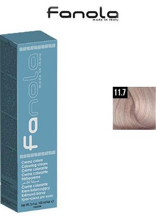 Фарба для волосся fanola № 11.7 superlight platinum blonde iris світлий ірис з аміаком, 100мл