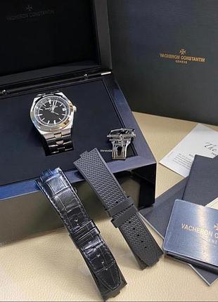 ⁠преміальний чоловічий годинник vacheron constantin overseas blue dial