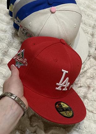Кепка new era 59fifty la dodgers, червона, 7 1/2 (59.6 см)
