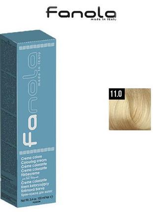 Крем-фарба для волосся fanola № 11.0 platinum blonde блонд, 100мл