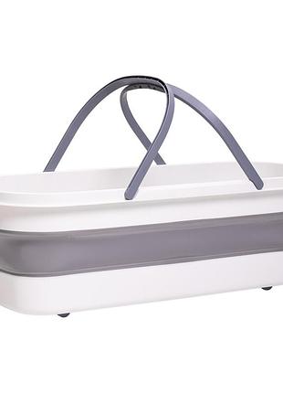 Складне відро таз пластикове з силіконовими вставками household hp-35015-2