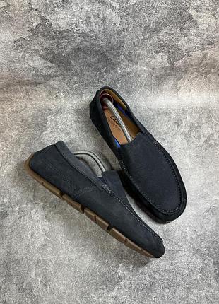 Чоловічі замшеві мокасини лофери clarks collection оригінальні