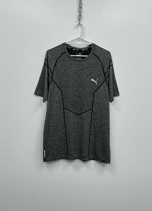 Компресійна спортивна футболка puma reactive evoknit training compression t-shirt grey