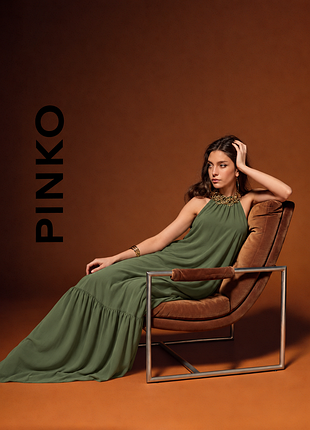 Pinko итальянское длинное платье макси