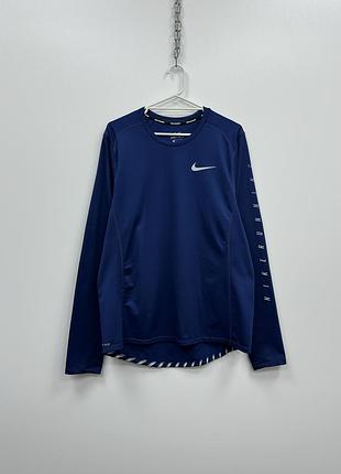 Спортивна кофта лонгслів nike running flesh miller top long sleeve blue