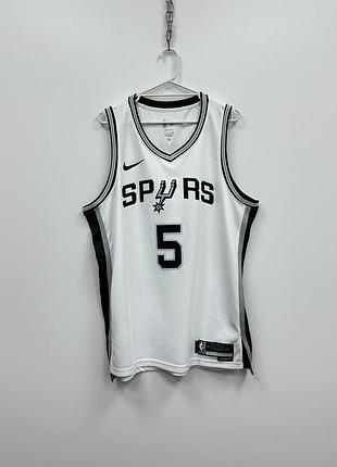 Баскетбольна спортивна майка nike nba san antonio spurs stephon castle #5 2024 jersey white