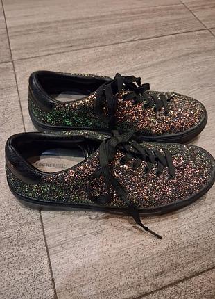Блискучі жіночі кеди skechers side street awesome sauce (розмір 37 / 24 см), в ідеальному стані